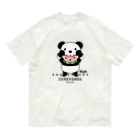 イラスト MONYAAT のCT169 ズレちゃんとTWIN PANDAS*B Organic Cotton T-Shirt