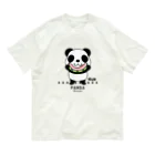 イラスト MONYAAT のスイカを食べるパンダちゃん*D Organic Cotton T-Shirt