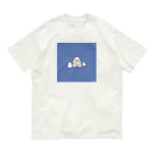 papiko くまさんのシャンプーくまさん　ブルー Organic Cotton T-Shirt