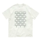 ゆっしーのつながるゆかいないきものたちのつながるゾウ オーガニックコットンTシャツ