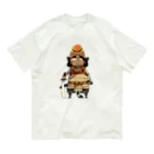 Satoshi MatsuuraのCat Samurai オーガニックコットンTシャツ