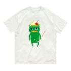 おばけ商店のおばけTシャツ＜クリームソーダになりたい河童・大＞ Organic Cotton T-Shirt