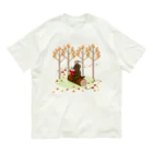 ハッピー・ラブラドールズの森で読書をするチョコレートラブラドール Organic Cotton T-Shirt
