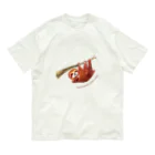 torisun shop (SUZURI)の明日から本気出すナマケモノ Organic Cotton T-Shirt