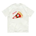 Draw freelyのピザ オーガニックコットンTシャツ