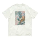 shi_ga.shi_gaのグラダイoil Green ×Orange Organic Cotton T-Shirt