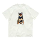 woohlaの縁側の柴犬 オーガニックコットンTシャツ