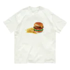 パスプラStoreのハンバーガー オーガニックコットンTシャツ