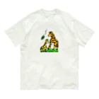 それいゆの（新）仲良し親子シリーズ(きりんさん) オーガニックコットンTシャツ