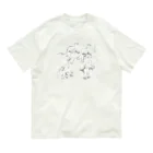 segasworksのデイノケイルス（毛筆画） オーガニックコットンTシャツ