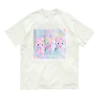 PARU HIMAの虹色泣き虫ふわうさ Organic Cotton T-Shirt