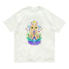 touriのネコと小さな怪獣 オーガニックコットンTシャツ