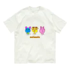 AYshopのアニマルズ(背景透過) オーガニックコットンTシャツ