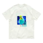 むーむー小屋のちびちゃんです！濃いめ用　青 Organic Cotton T-Shirt