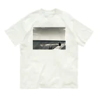 OPTIMISMのHawaiianモノクロフォトスリーブ オーガニックコットンTシャツ