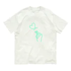 らくがきクオリティのmint green lover Organic Cotton T-Shirt