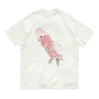 まめるりはことりのご機嫌モモイロインコちゃん【まめるりはことり】 オーガニックコットンTシャツ