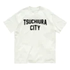 JIMOTOE Wear Local Japanの土浦市 TSUCHIURA CITY ロゴブラック オーガニックコットンTシャツ