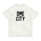 JIMOTOE Wear Local Japanの青梅市 OME CITY ロゴブラック オーガニックコットンTシャツ