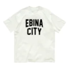 JIMOTOE Wear Local Japanの海老名市 EBINA CITY ロゴブラック Organic Cotton T-Shirt
