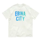 JIMOTOE Wear Local Japanの海老名市 EBINA CITY ロゴブルー Organic Cotton T-Shirt