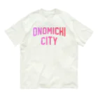JIMOTOE Wear Local Japanの尾道市 ONOMICHI CITY ロゴピンク Organic Cotton T-Shirt