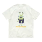 レオンプラスのお店【メガスタファーム ver.】の半魚アデニウム★(さわやかオレンジ) オーガニックコットンTシャツ