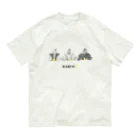 ビールとアート TM-3 Designの偉人 × BEER（三英傑）黒線画 オーガニックコットンTシャツ