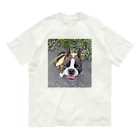 Laikathebostonterrierのおさんぽライカ2 オーガニックコットンTシャツ