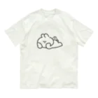 ナポリのSUZURIの寝そべりうさちゃんハムちゃん Organic Cotton T-Shirt