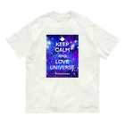 COSMOSIDEAのKEEP CALM AND LOVE UNIVERSE Organic Cotton T-Shirt