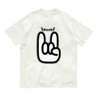 Cɐkeccooのメロイックサイン★デビル・サイン(コルナサイン)LOVE ROCK オーガニックコットンTシャツ