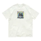 モフねこ部のおちりPON猫 オーガニックコットンTシャツ