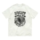 Y's Ink Works Official Shop at suzuriのRising sun Crow (Black Print) オーガニックコットンTシャツ