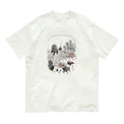 Umi Amaoto のドーナットゥとネコ オーガニックコットンTシャツ
