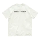 YUMEMIのGROW with YUMEMI（黒ロゴ） オーガニックコットンTシャツ