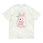 かわいいもののおみせ　いそぎんちゃくのぴえんうさ耳アマビエ　文字あり Organic Cotton T-Shirt