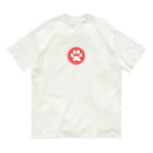 ねこ旅-猫チャンネル公式グッズの猫ちゃん足跡 オーガニックコットンTシャツ