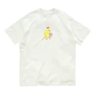 小鳥のほっぺの本読むピヨちゃん オーガニックコットンTシャツ