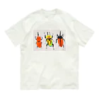 ６歳画伯の店の画伯の作品『かっこいいクワガタとカブトムシ』 オーガニックコットンTシャツ