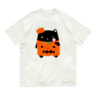 くろねこClochetteのかぼちゃくろねこ オーガニックコットンTシャツ