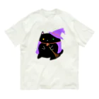 くろねこClochetteの魔女くろねこ オーガニックコットンTシャツ