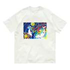 kouの落描き帳の桜の女神と白いクジラ Organic Cotton T-Shirt