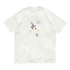 enisi-galleryの一触即発にゃんこ オーガニックコットンTシャツ