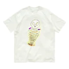 F.t cocoのがいこつけむりん　オレンジ オーガニックコットンTシャツ