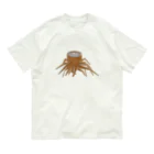 がま八のお店の切り株注意❗　標識風ピクトグラム Organic Cotton T-Shirt