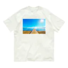 ねこまくらの佐渡島・佐和田海岸の桟橋 Organic Cotton T-Shirt