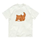 気ままに堂のおこりんぼしば（茶） Organic Cotton T-Shirt