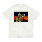 GALLERY misutawoのプラハ 夜のクリスマスツリーとティーン教会 Organic Cotton T-Shirt