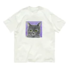 studio-egumianのneko neko okao ふくちゃん オーガニックコットンTシャツ